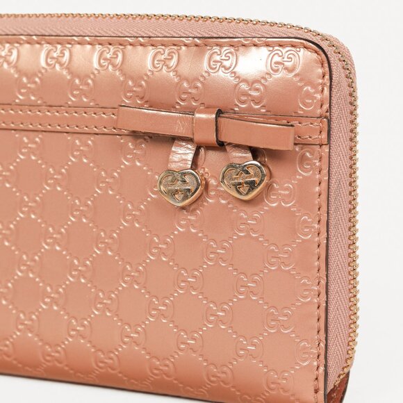 Gucci Dusty Rose Microguccissima Zip-Around Wallet - Picture 5 of 9